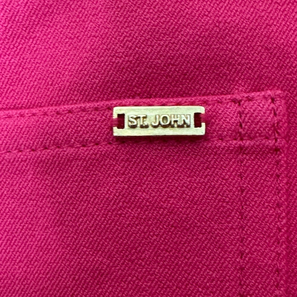 St. John Sport Pink Straight Leg Mid Rise Dressy Pants Size 4 - Picture 9 of 13